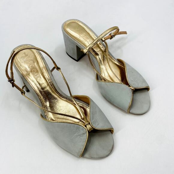 Vicenza BHLDN Rooney blue suede block heels - Picture 2 of 7